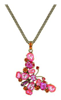 red - Butterfly Dance - Konplott necklace (long)